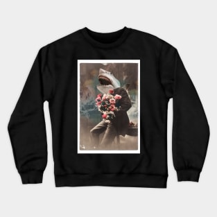 Bruce the shark gentleman old timey Victorian shark portrait Crewneck Sweatshirt